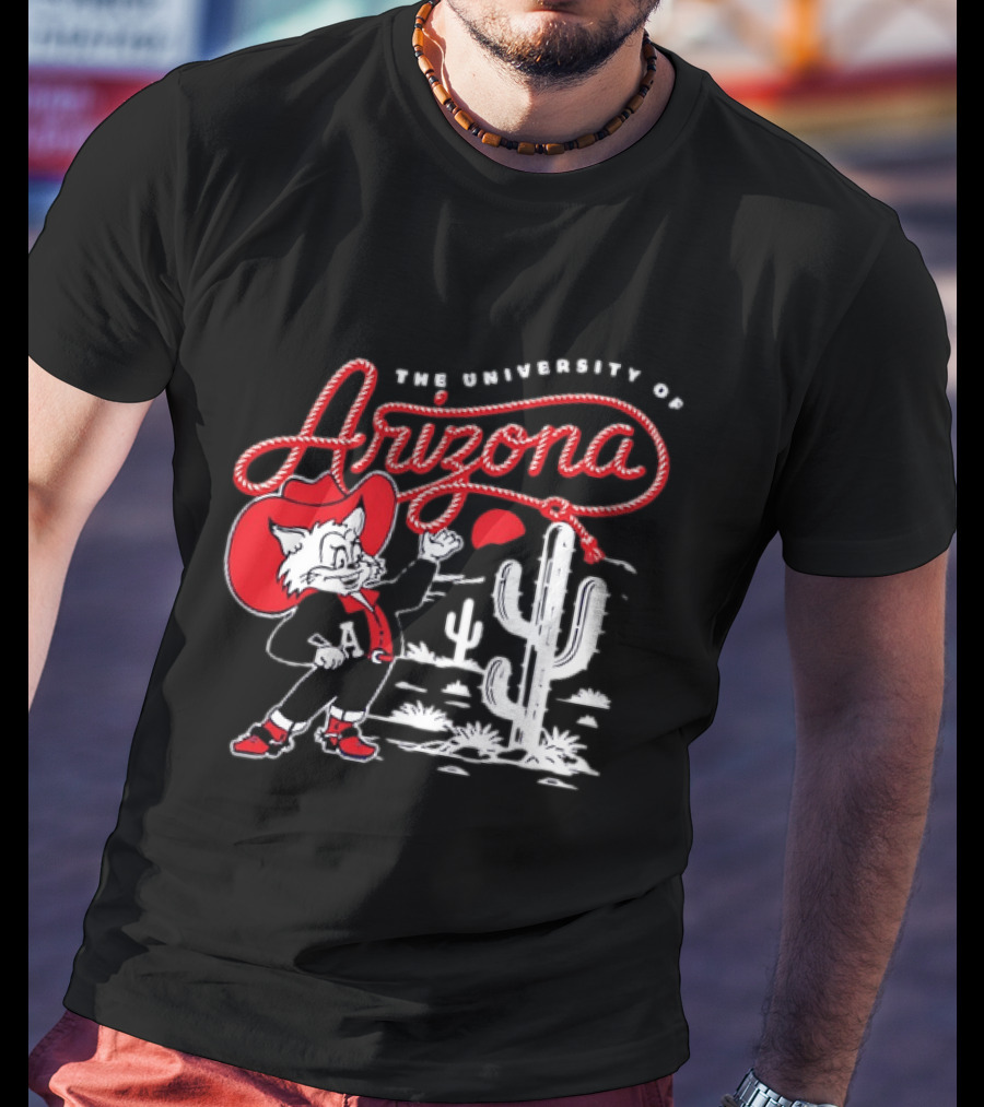 The University Of Arizona Wildcats Cowboy Cactus Scene T-Shirt
