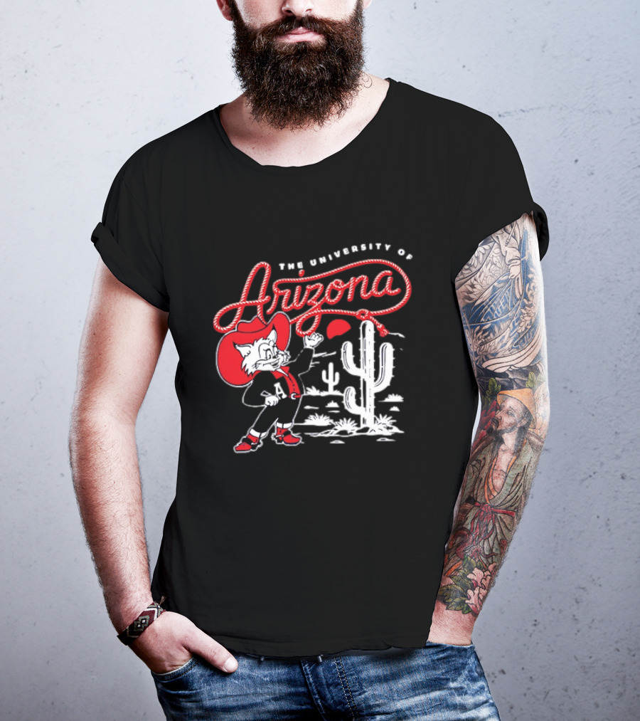 The University Of Arizona Wildcats Cowboy Cactus Scene T-Shirt