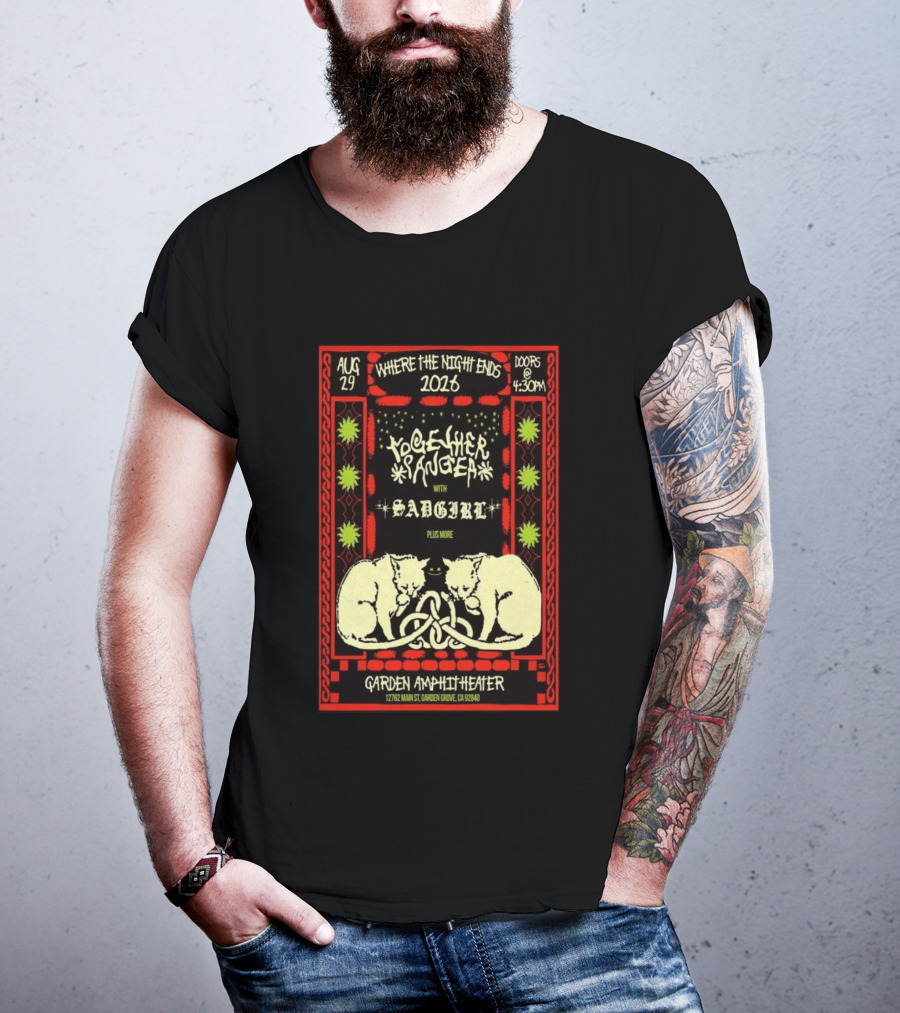 Together Sanguis Garden Amphitheater Concert August 29 2026 Featuring Sadgirl Where The Night Ends T-Shirt