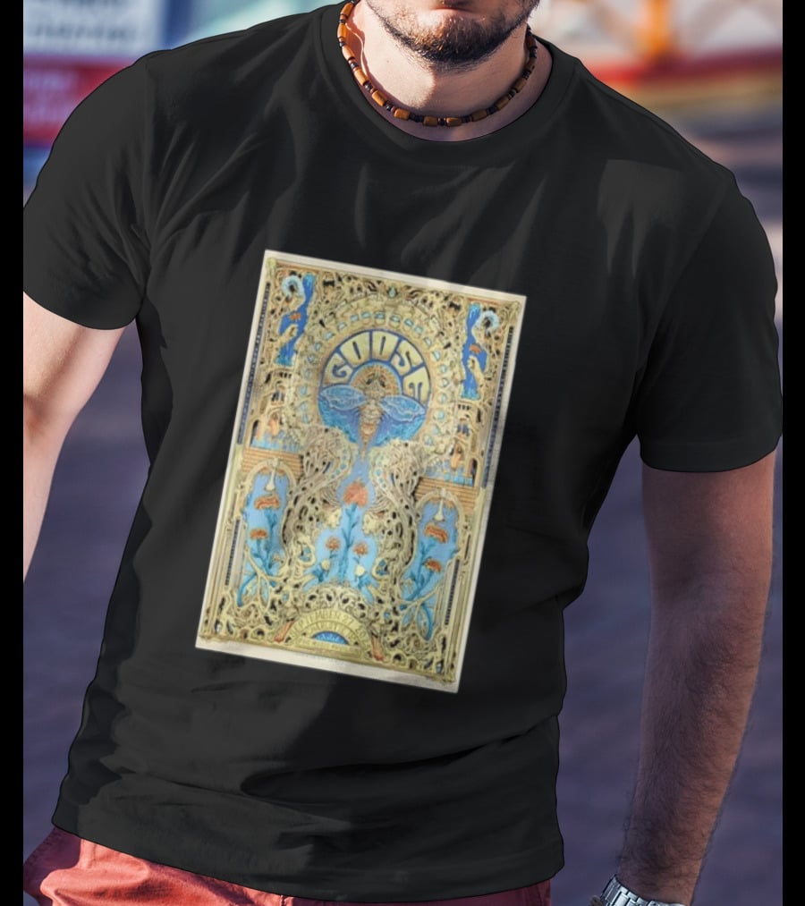 Goose September 27th 2025 PNC Music Pavilion Charlotte NC Tour Art Deco T-Shirt