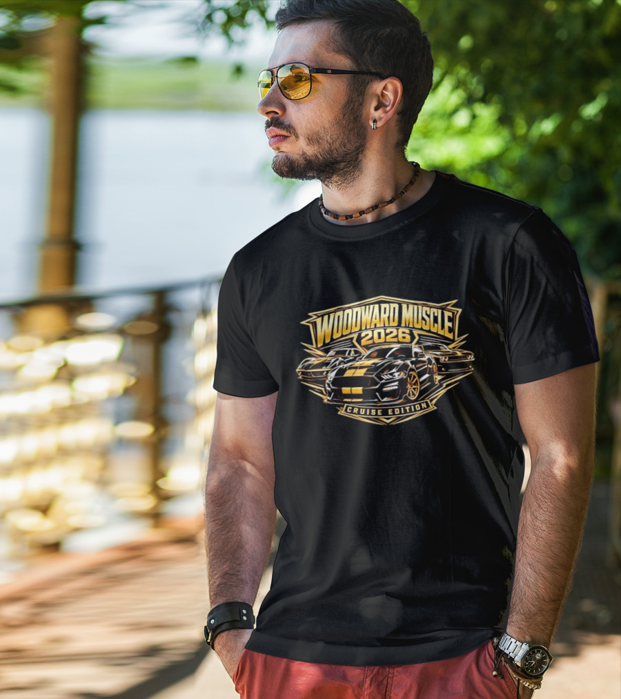 Woodward Muscle 2026 Cruise Edition Classic Car Collection T-Shirt