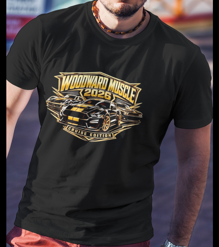 Woodward Muscle 2026 Cruise Edition Classic Car Collection T-Shirt