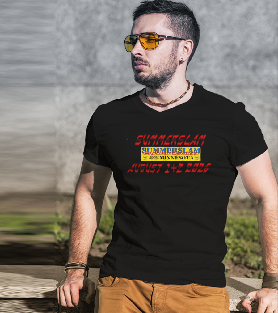 WWE SummerSlam Cattle Stakes Minnesota August 1 2 2026 T-Shirt