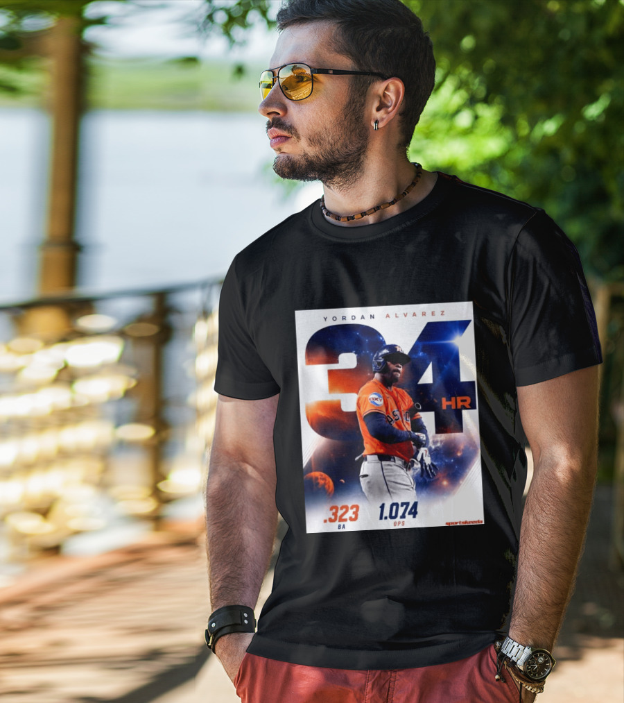 Yordan Alvarez 34 HR .323 BA 1.074 OPS Astros T-Shirt