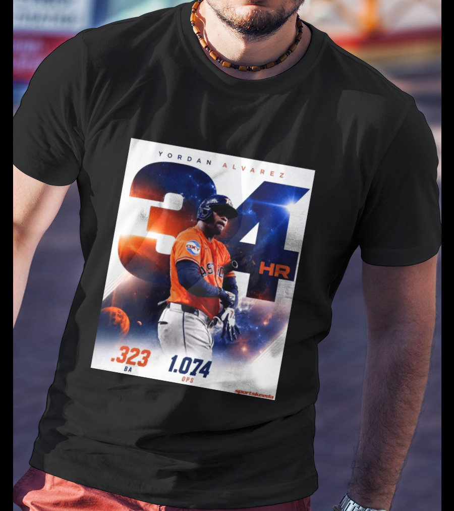 Yordan Alvarez 34 HR .323 BA 1.074 OPS Astros T-Shirt
