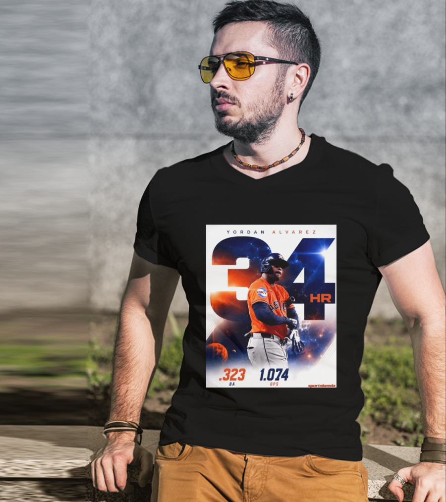 Yordan Alvarez 34 HR .323 BA 1.074 OPS Astros T-Shirt