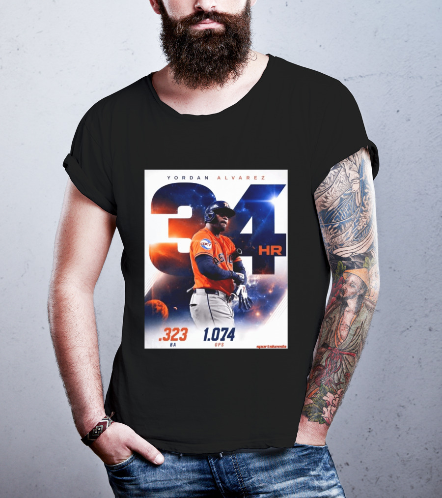 Yordan Alvarez 34 HR .323 BA 1.074 OPS Astros T-Shirt