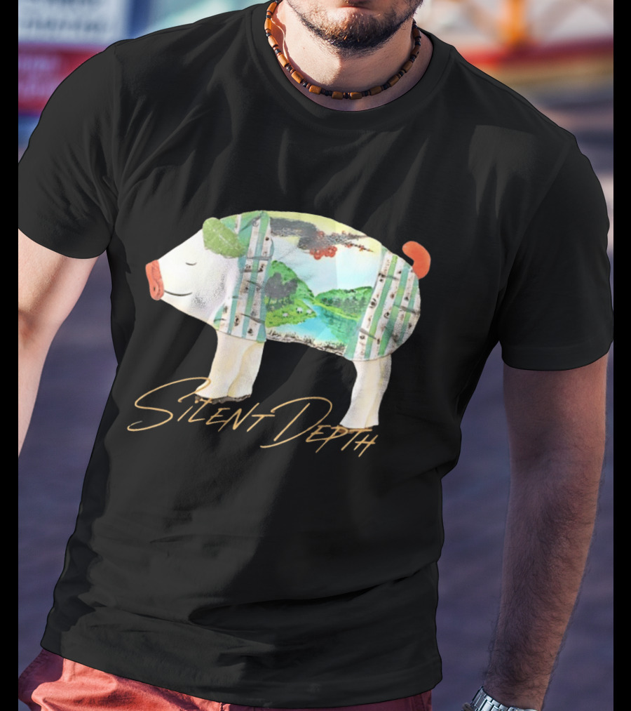 Silent Depth Pig Landscape Nature T-Shirt