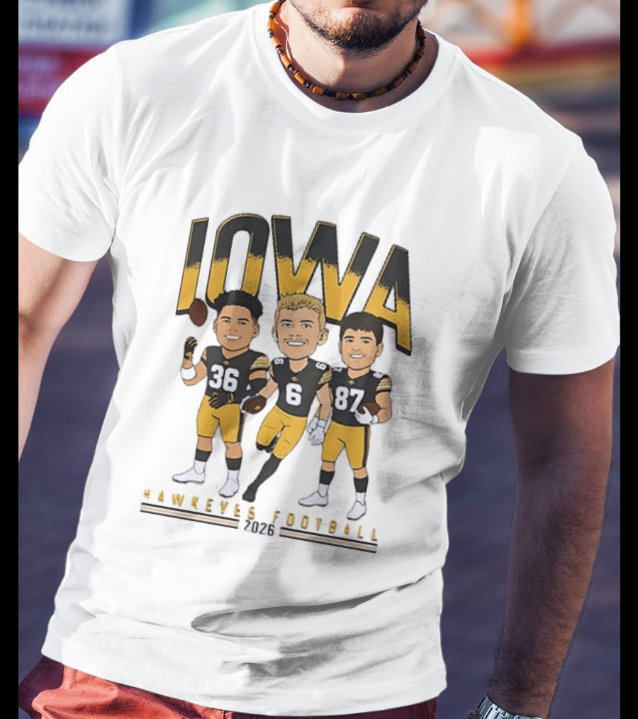 Iowa Hawkeyes Football 2026 Players 36 6 87 Team Spirit T-Shirt