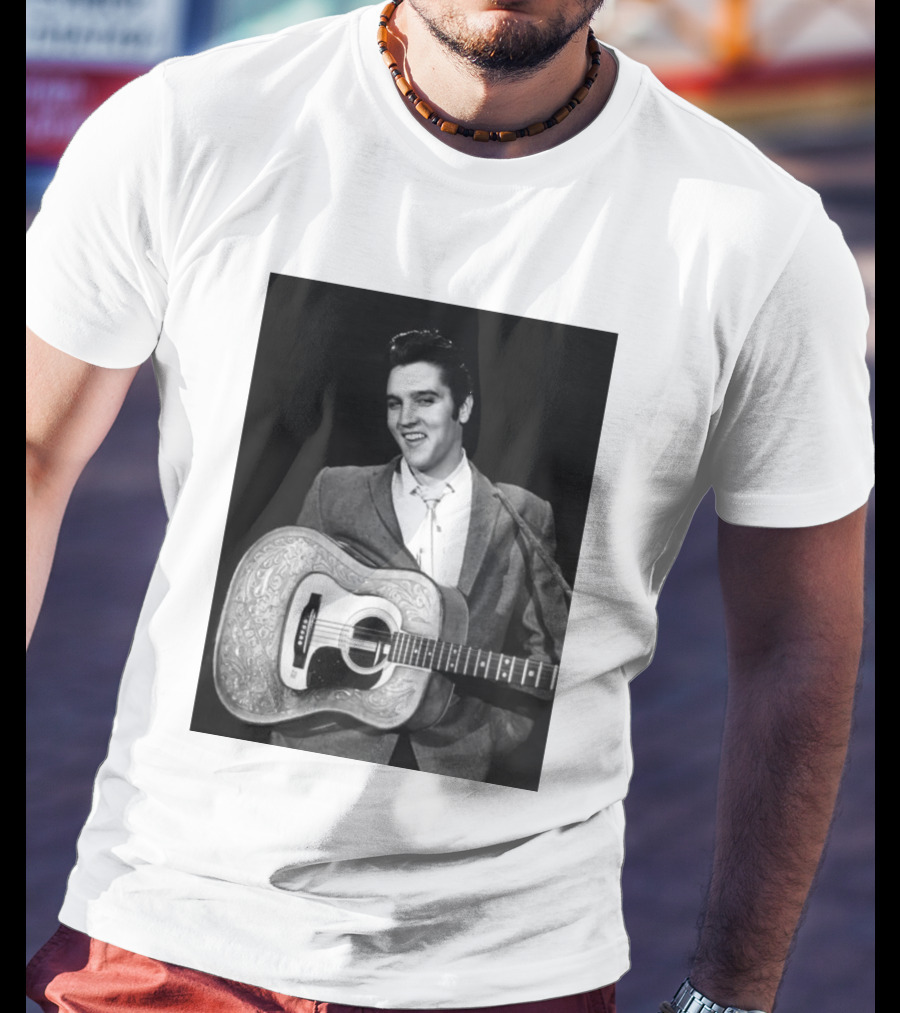 Elvis Presley Rock And Roll Iconic 1956 Style With Guitar T-Shirt