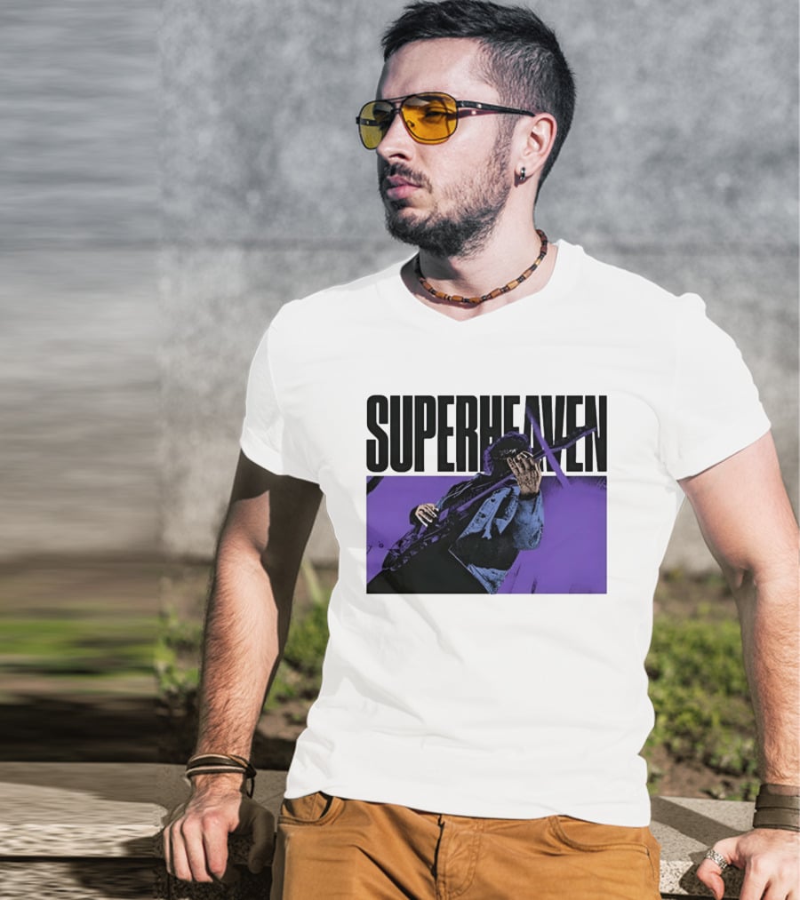 Superheaven Guitarist Performance Alternative Rock Purple Aesthetic T-Shirt