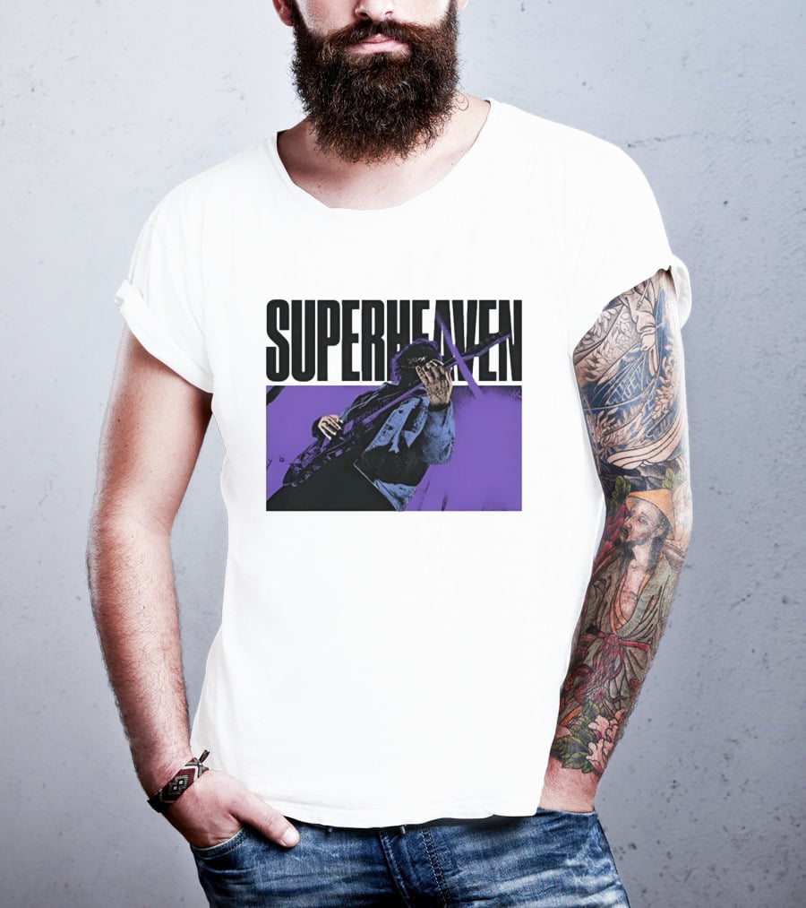 Superheaven Guitarist Performance Alternative Rock Purple Aesthetic T-Shirt