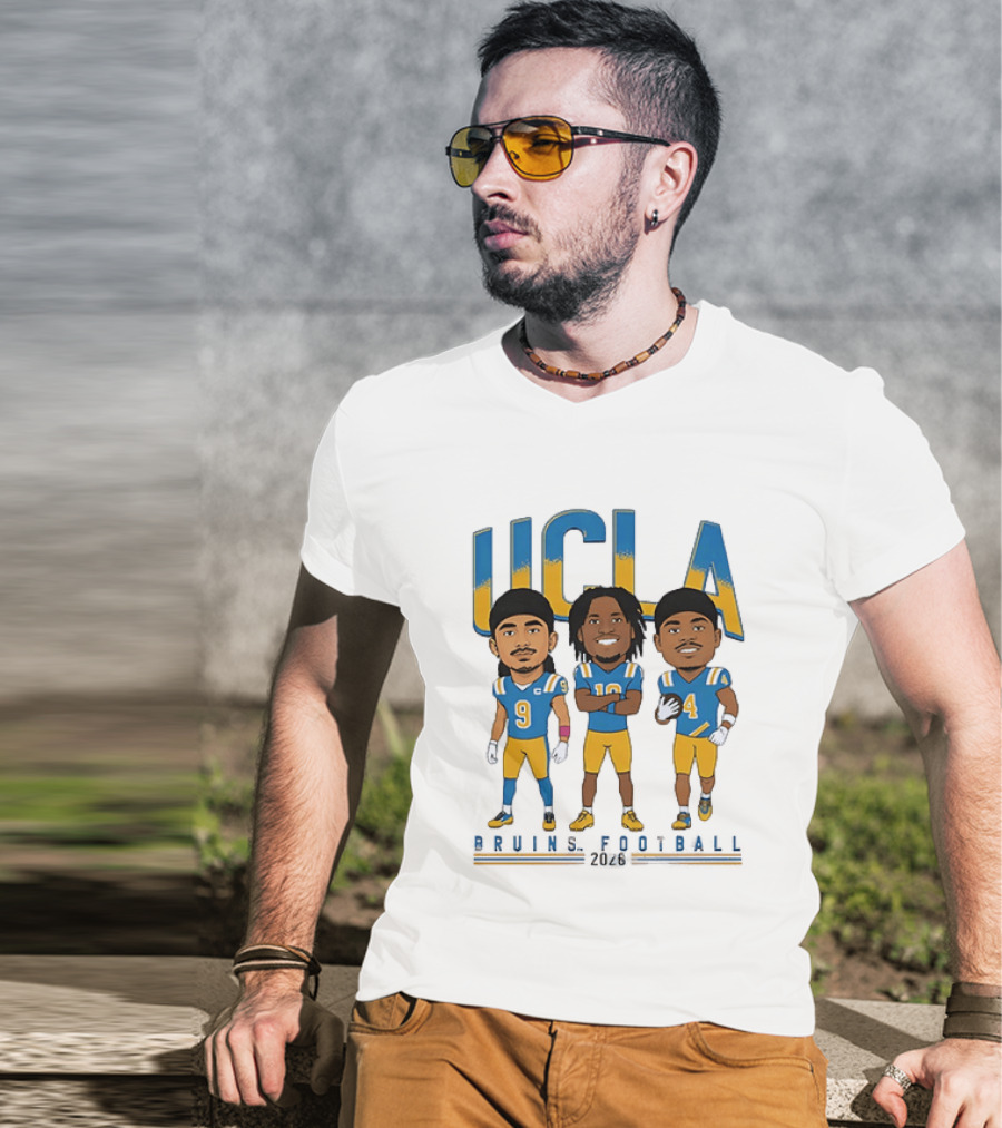 UCLA Bruins Football 2026 Players Cartoon Characters T-Shirt