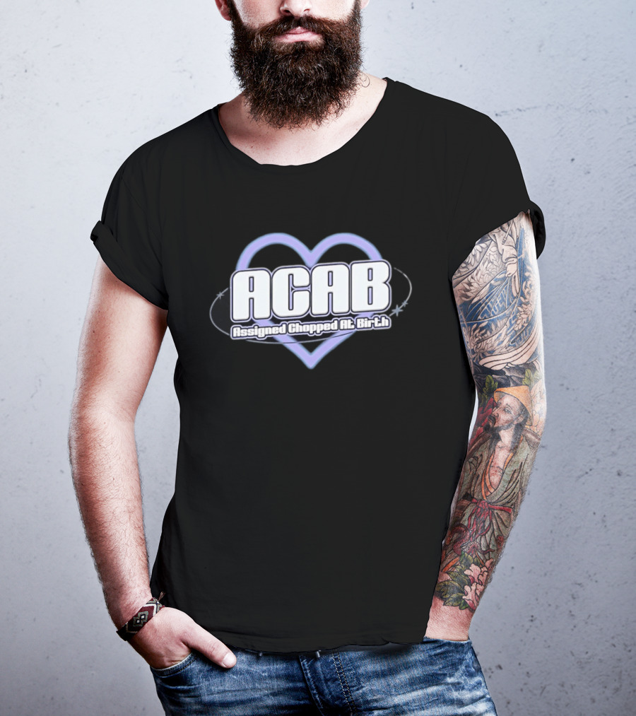 ACAB Assigned Chopped At Birth Heart Y2K Aesthetic T-Shirt