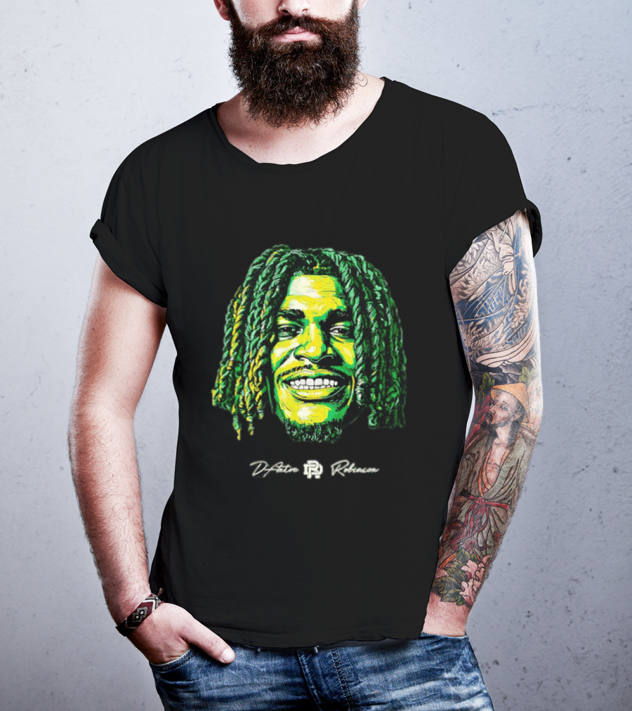 D’Antre Robinson Oregon Ducks NCAA Football Big Head T-Shirt