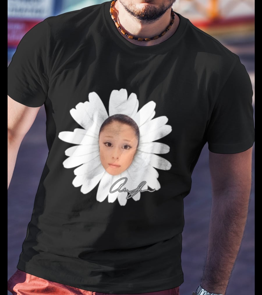 Ariana Petal Daisy Meme Face Cute Signature T-Shirt