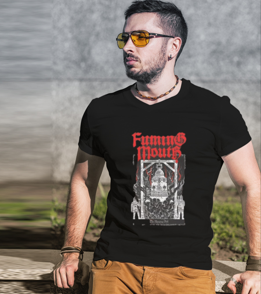 Fuming Mouth Grave Stench Bell Gothic T-Shirt