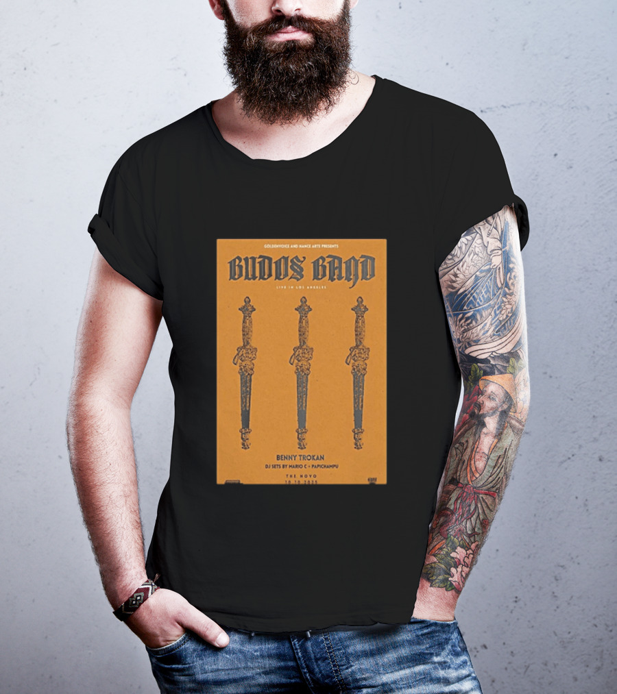 Budos Band Live Los Angeles The Novo October 10 2025 Benny Trokan Mario C Pachyman T-Shirt