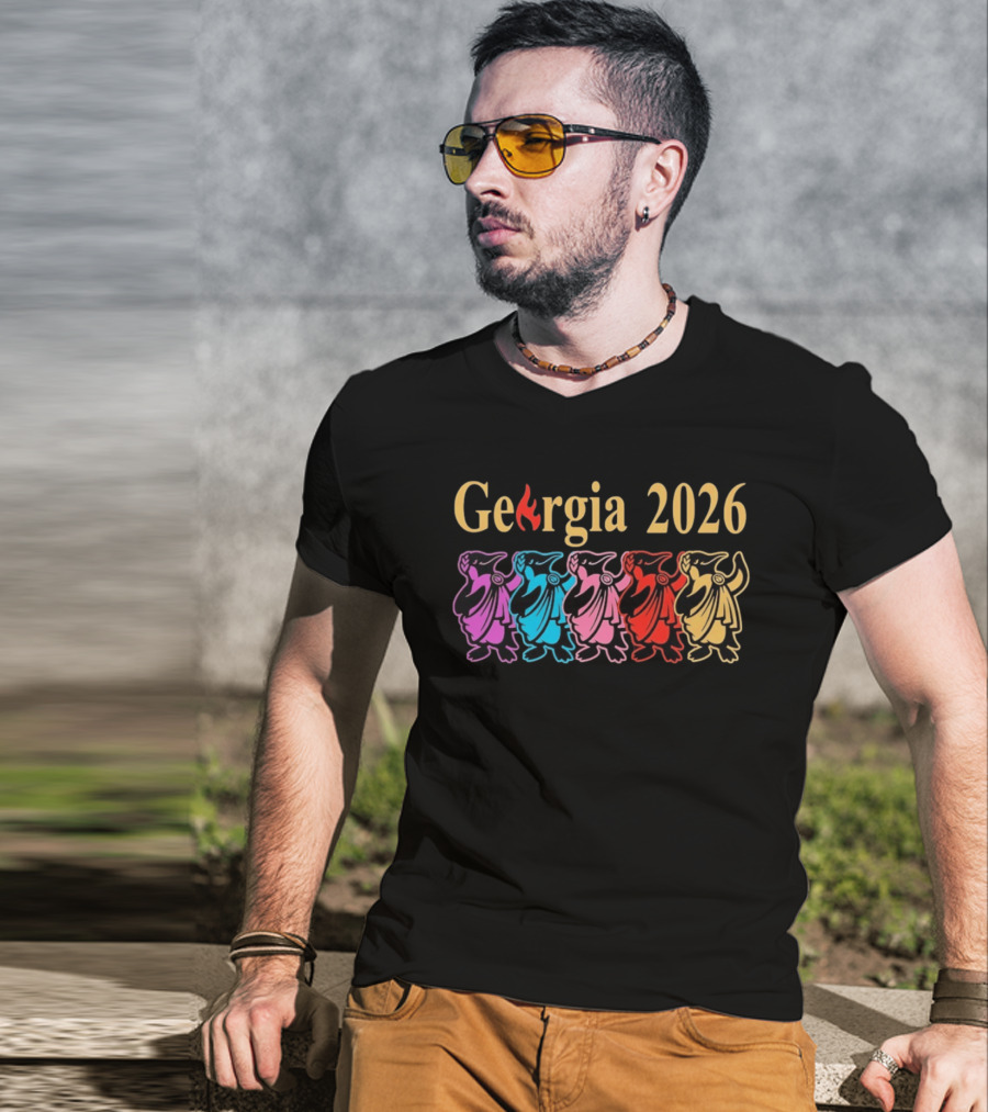 Georgia 2026 Colorful Penguin Lineup T-Shirt