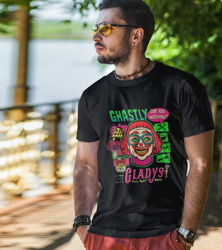 Ghastly Gladys Are You Ing Retro Clown Vintage Pop T-Shirt