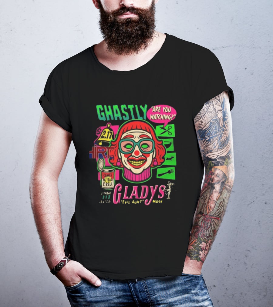 Ghastly Gladys Are You Ing Retro Clown Vintage Pop T-Shirt