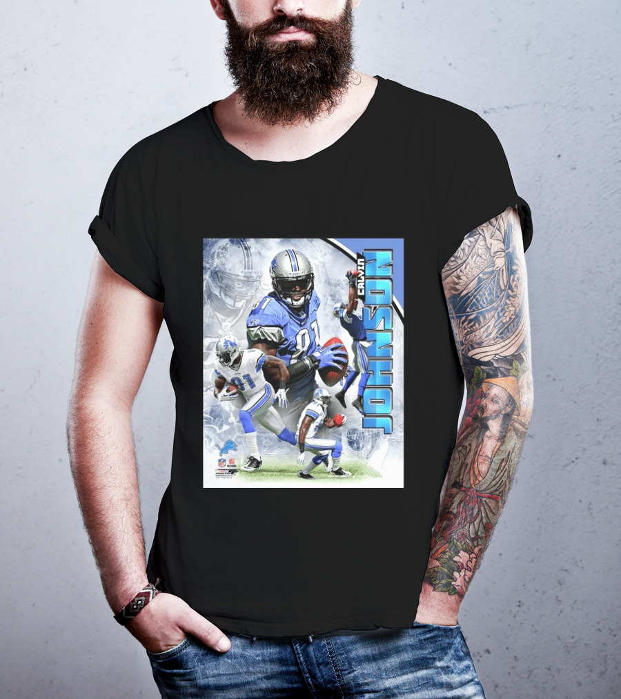 Calvin Johnson Detroit Lions NFL Football Superstar T-Shirt