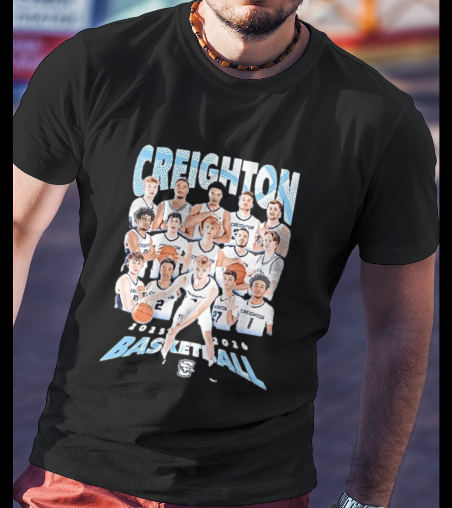 Creighton 2026 Basketball Team Players Roster T-Shirt
