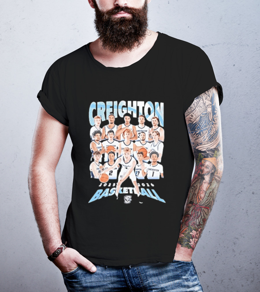 Creighton 2026 Basketball Team Players Roster T-Shirt
