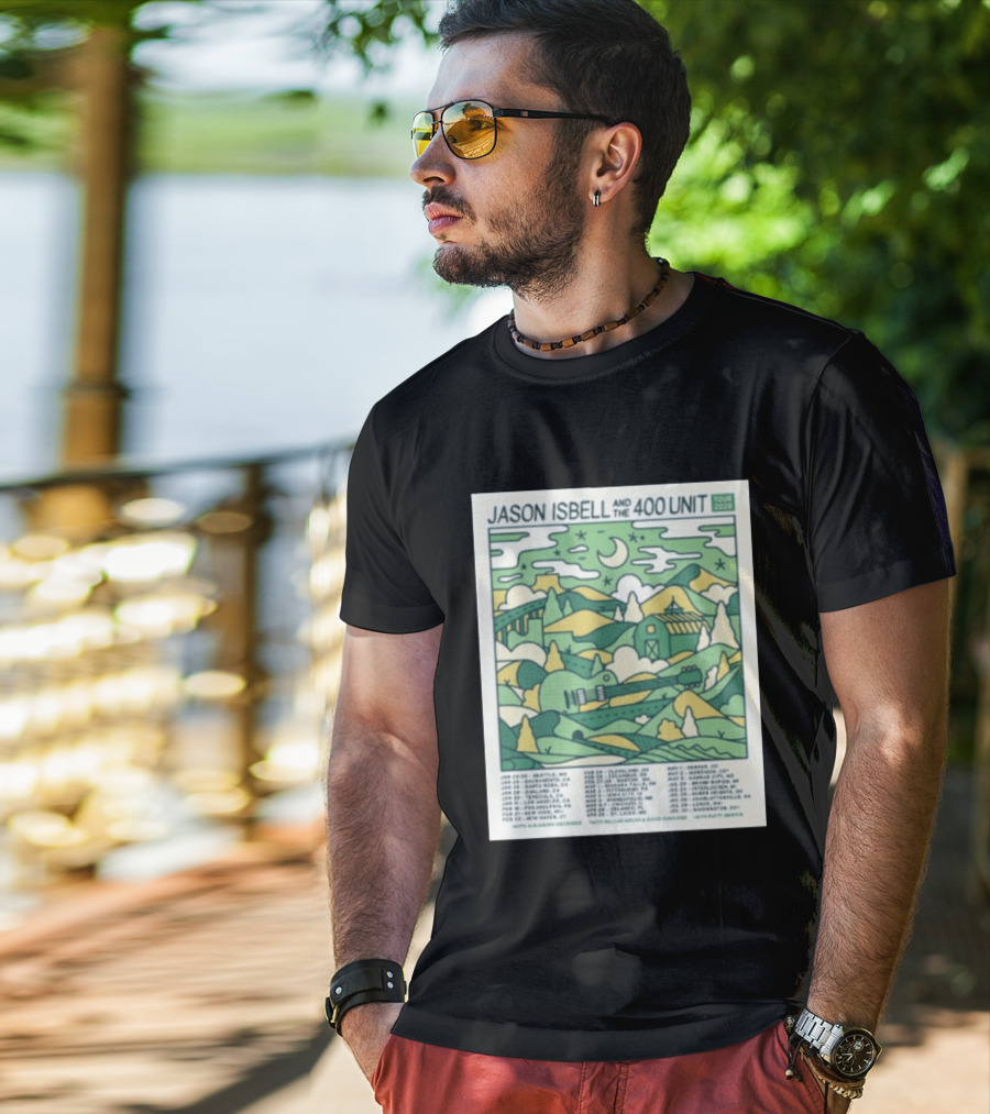 Jason Isbell And The 400 Unit Tour 2026 January 23 24 Seattle Wa Jan 26 Sacramento Ca Nostalgic 2026 Countryside Landscape T-Shirt