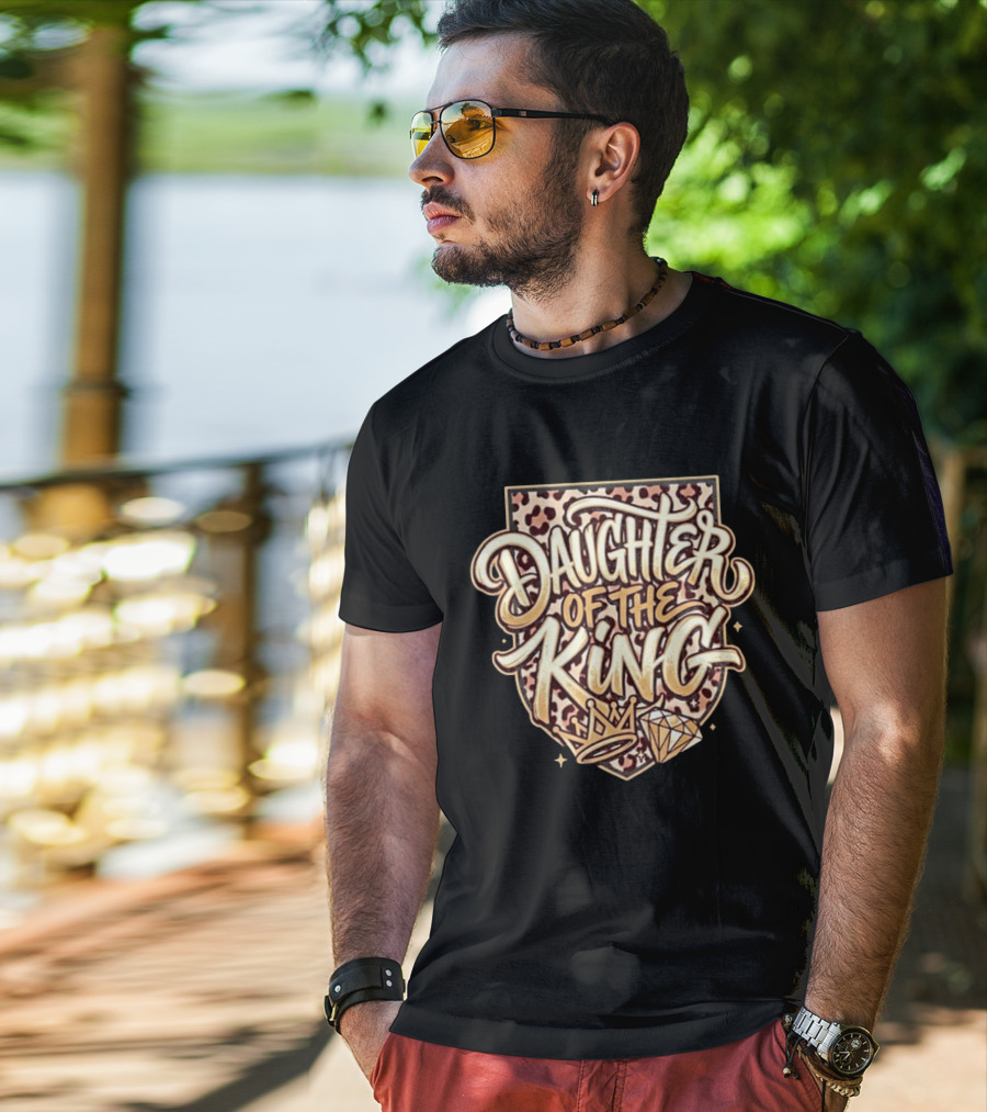 Daughter Of The King Leopard Crown Diamond T-Shirt