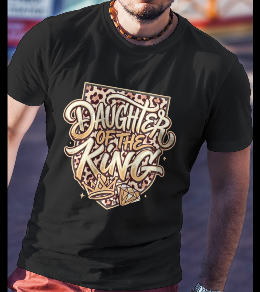 Daughter Of The King Leopard Crown Diamond T-Shirt