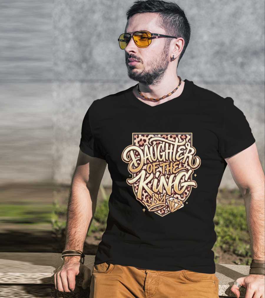 Daughter Of The King Leopard Crown Diamond T-Shirt