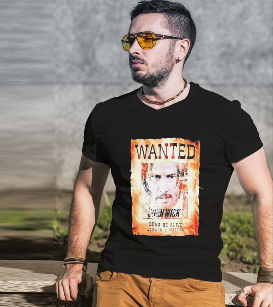 Wanted John Wick Dead Or Alive Reward 10 Million Dollars T-Shirt
