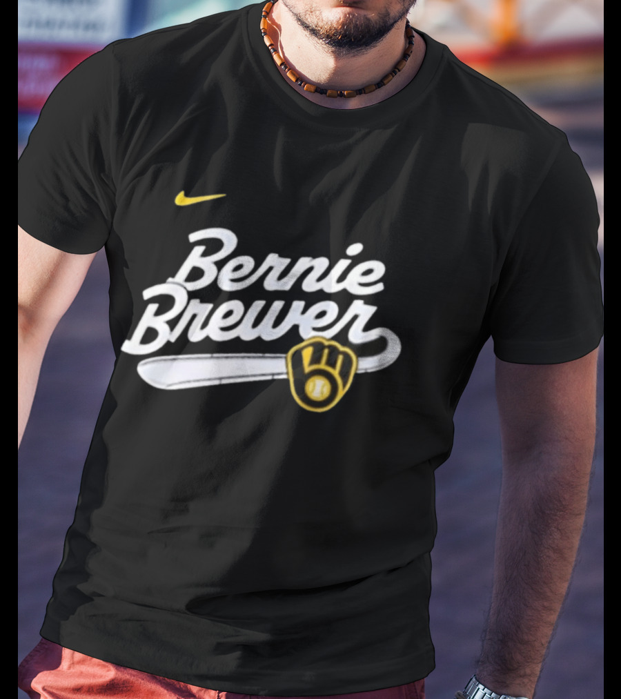Bernie Brewer Milwaukee Brewers Iconic Bat And Ball Nike T-Shirt