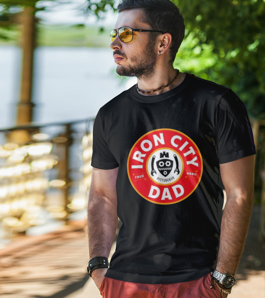Iron City Dad Pittsburgh True Hero Circle T-Shirt