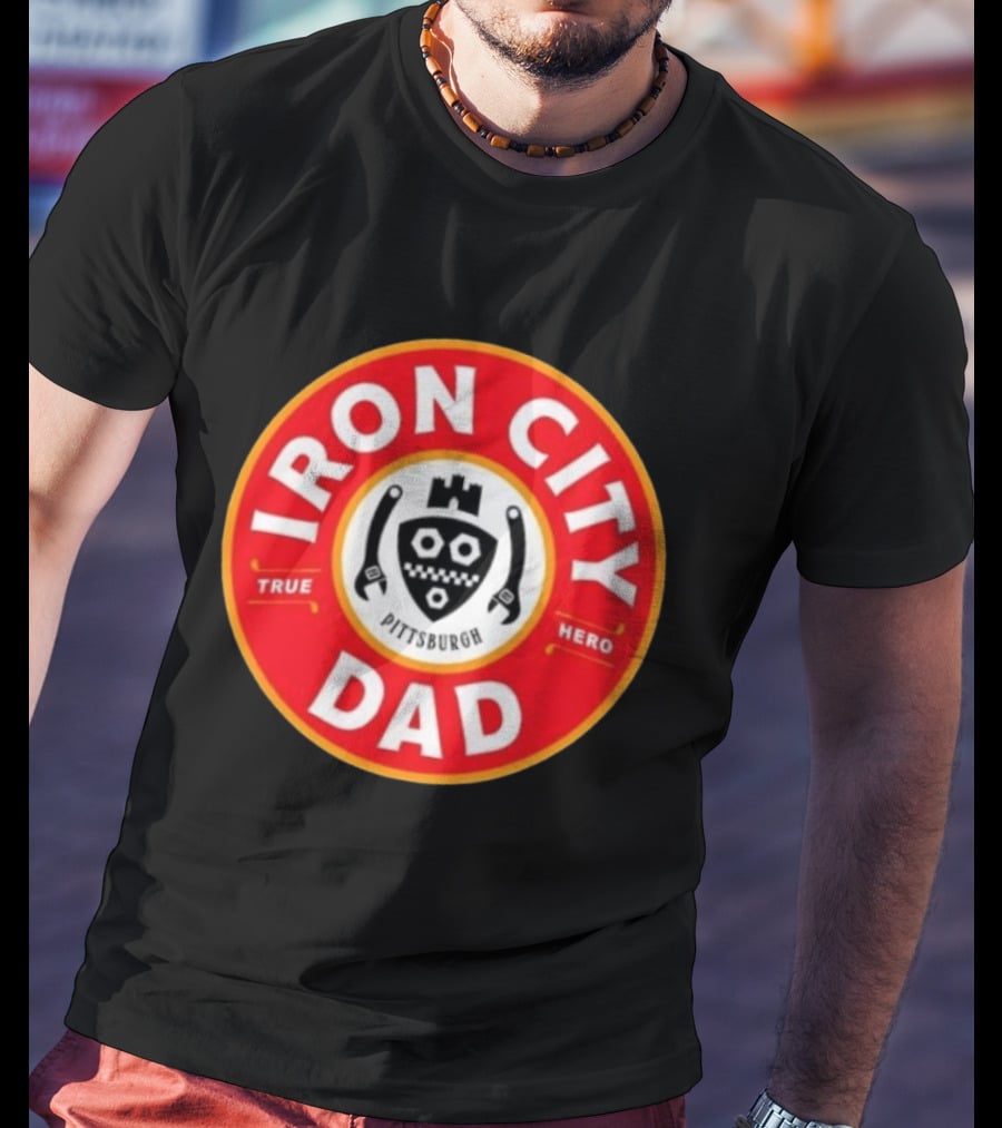Iron City Dad Pittsburgh True Hero Circle T-Shirt