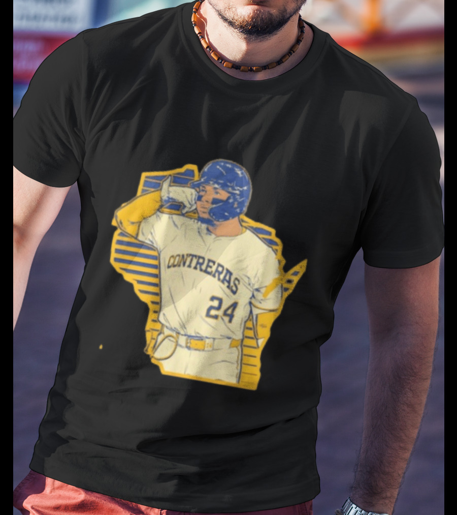 William Contreras Number 24 Milwaukee Baseball Player Original T-Shirt