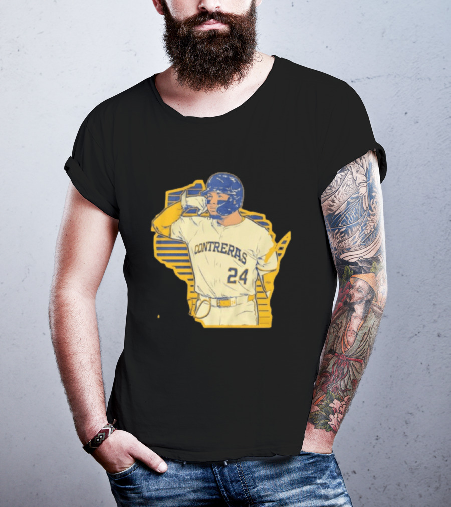William Contreras Number 24 Milwaukee Baseball Player Original T-Shirt