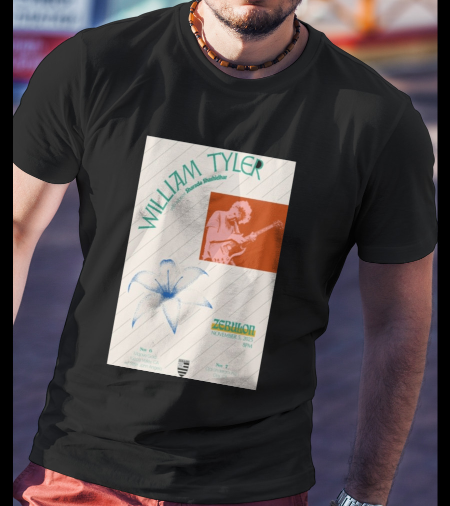 William Tyler Shazhad Shashidhar Zebulon California Concert November 5 6 7 2025 Mohave Gold Ojai Underground T-Shirt