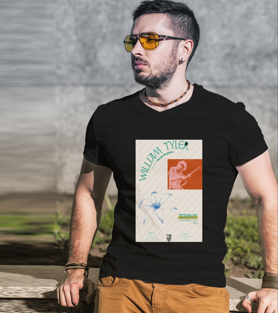 William Tyler Shazhad Shashidhar Zebulon California Concert November 5 6 7 2025 Mohave Gold Ojai Underground T-Shirt