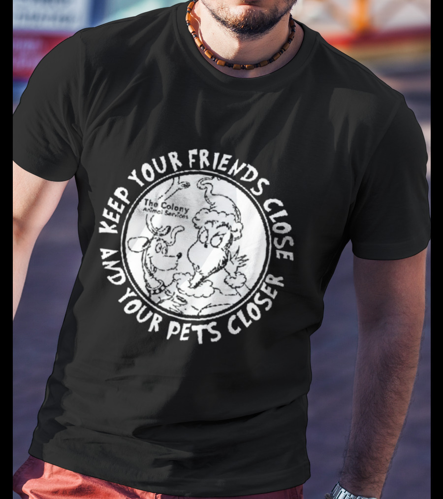 The Grinch Keep Your Friends Close And Your Pets Closer Charcoal T-Shirt