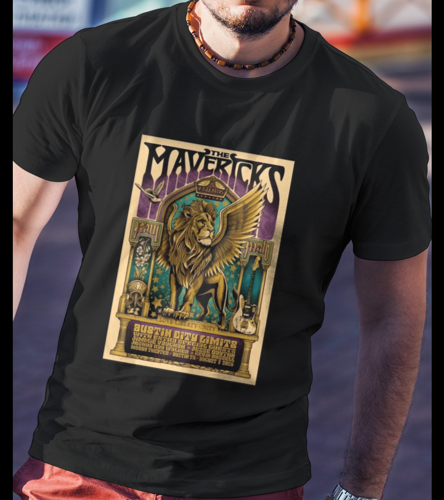 The Mavericks Austin City Limits Tour August 7 2026 Moody Theater Texas Music Concert T-Shirt