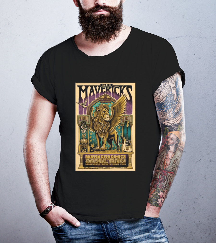 The Mavericks Austin City Limits Tour August 7 2026 Moody Theater Texas Music Concert T-Shirt