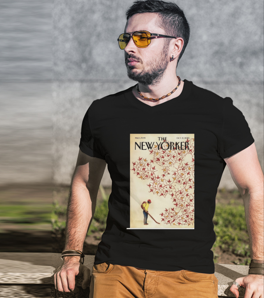 The New Yorker October 13 2025 Brian Stauffer Winds Of Change Vintage Cover T-Shirt