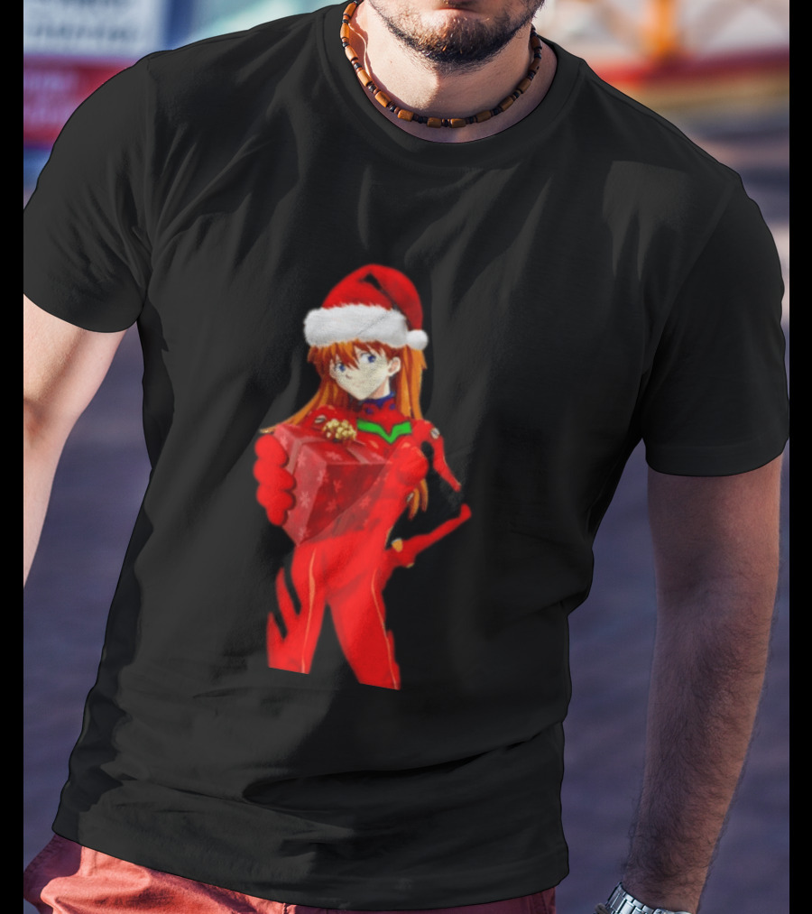 Asuka Christmas Present Neon Genesis Evangelion Anime T-Shirt