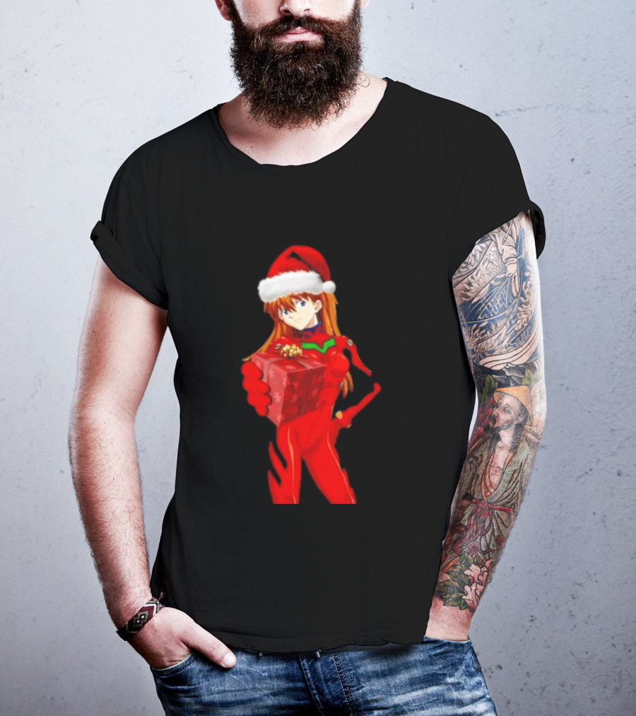 Asuka Christmas Present Neon Genesis Evangelion Anime T-Shirt