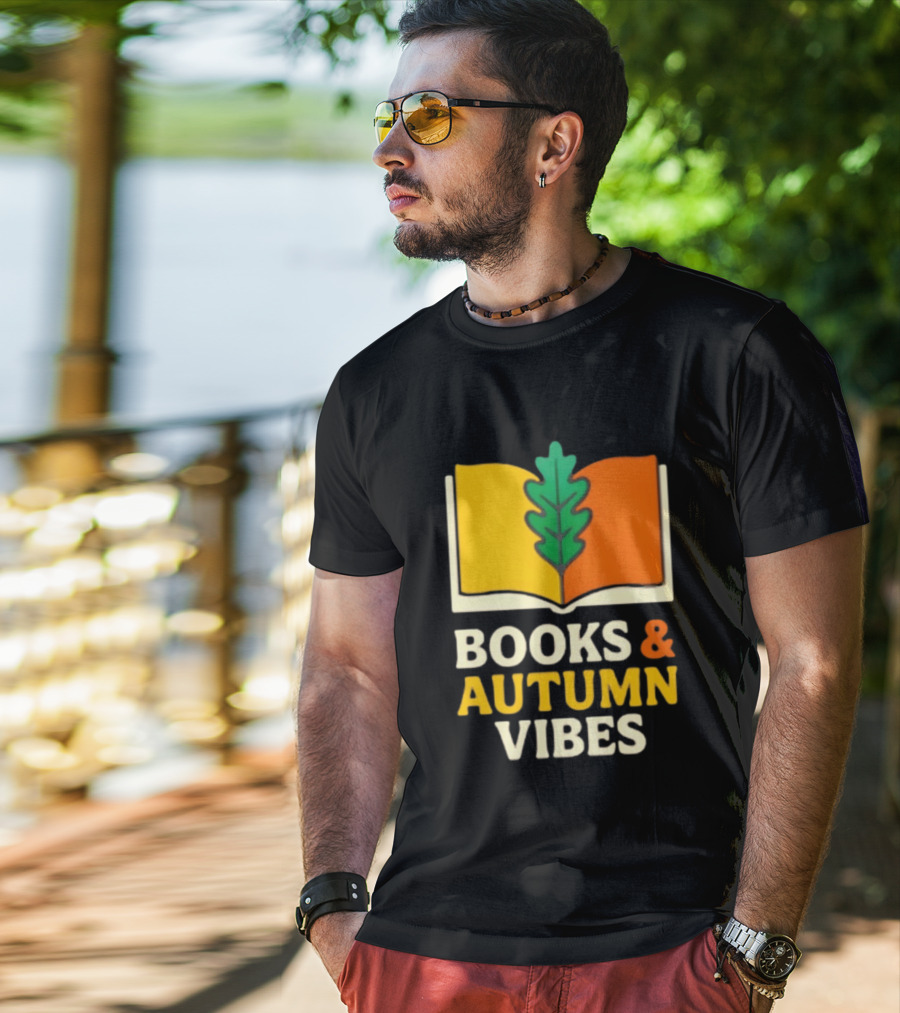 Books And Autumn Vibes Cozy Reading Season T-Shirt