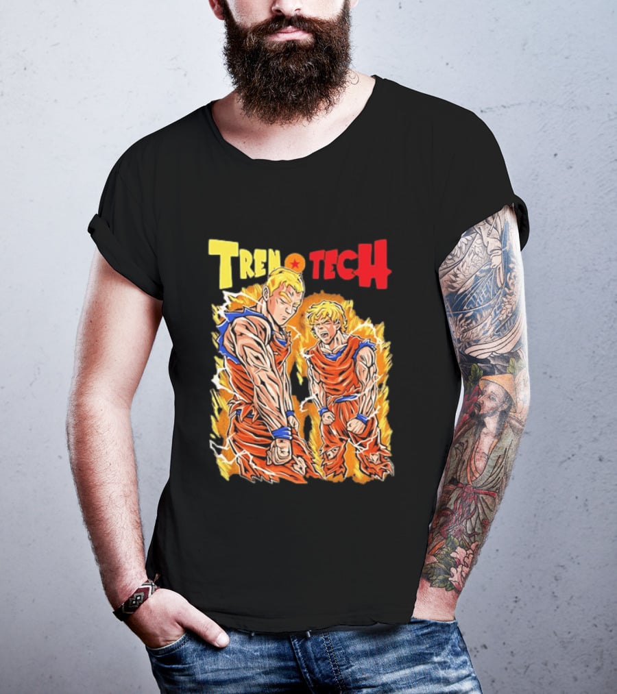 Tren Tech Dragon Ball Z Super Saiyan Goku Transformation Energy Burst T-Shirt