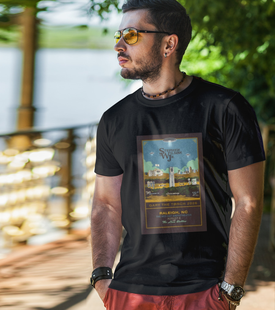 Stephen Wilson JR. Gary The Torch 2026 Raleigh NC Red Hat Amphitheater August 8 The Love Below T-Shirt
