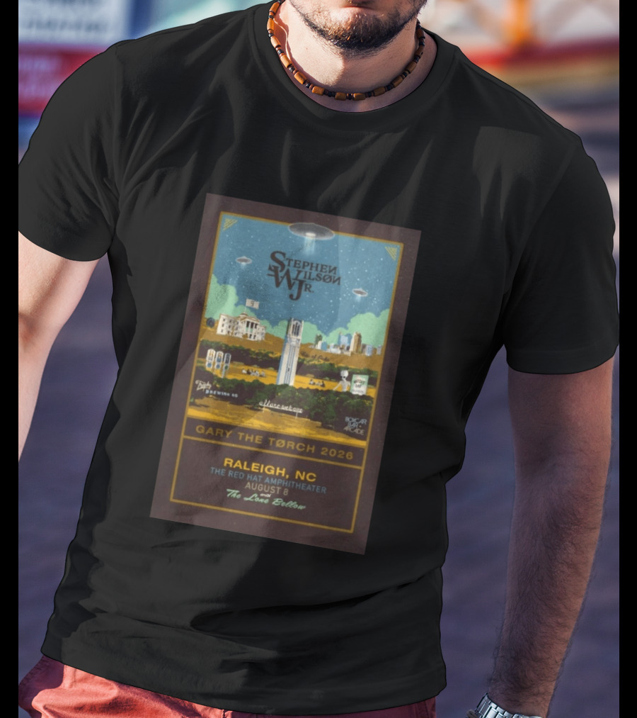 Stephen Wilson JR. Gary The Torch 2026 Raleigh NC Red Hat Amphitheater August 8 The Love Below T-Shirt